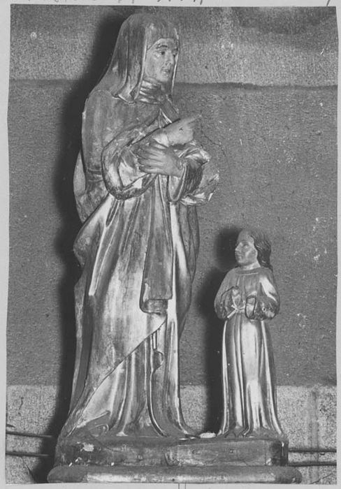 groupe sculpté (statuette) : l'Education de la Vierge