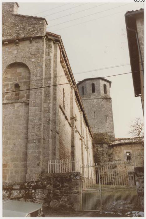 église paroissiale Saint-Eutrope, élévation latérale sud de la Nef