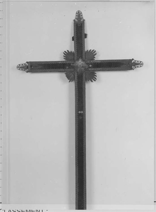 croix de procession de la confrérie de pénitents feuille morte, revers