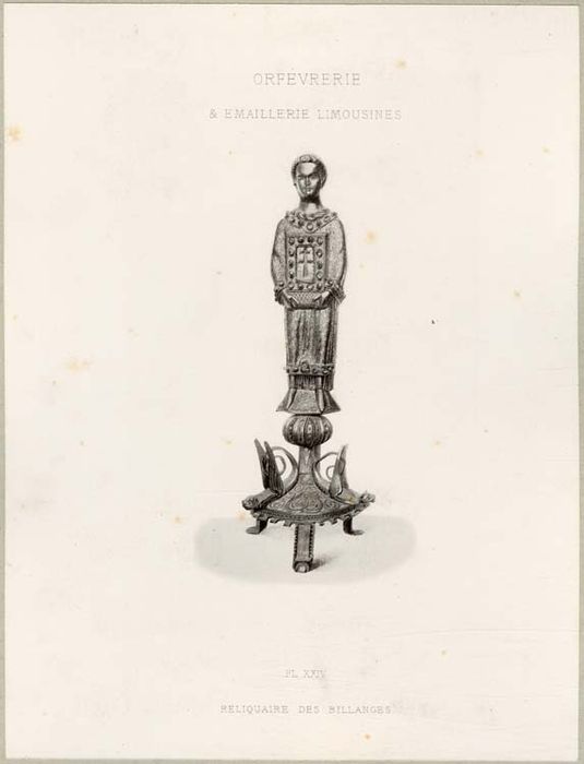 statue-reliquaire de la Vraie Croix : diacre dit saint Etienne de Muret (document imprimé)