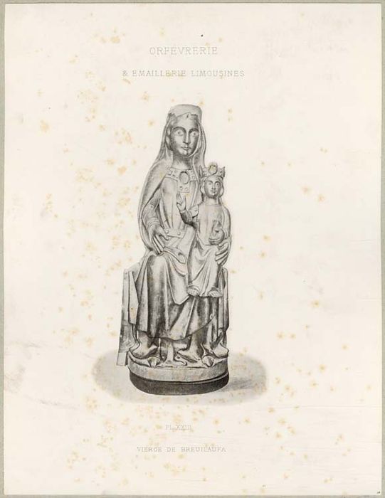 statuette : Vierge à l'Enfant (document imprimé)