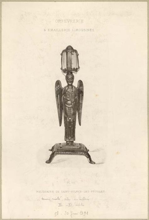 statuette-reliquaire : ange (document imprimé)
