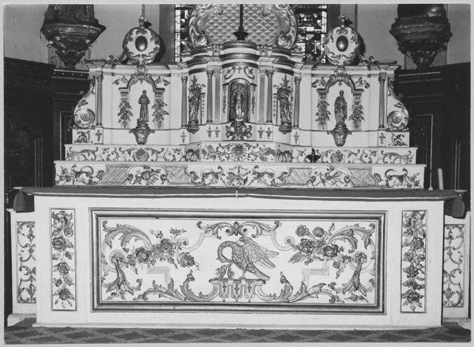 autel, gradins d'autel, tabernacle, exposition (maître-autel)