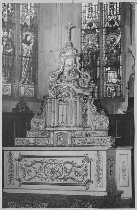 autel, retable, tabernacle, exposition (maître-autel style Louis XV)