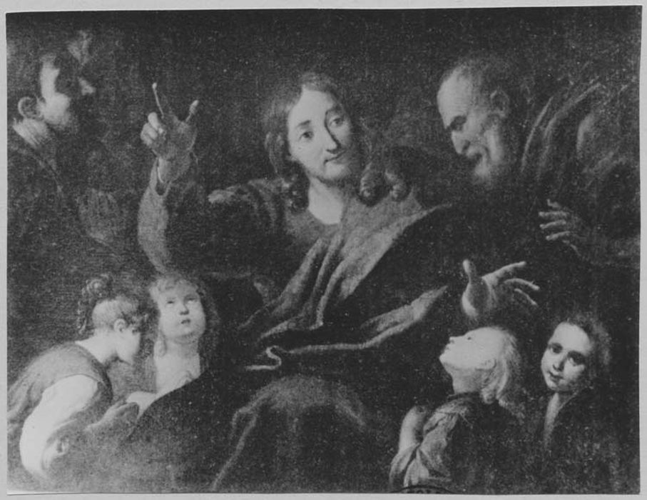 tableau : Le Christ bénissant les enfants ou Jésus au milieu des docteurs