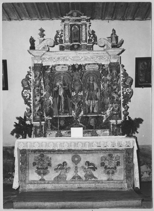 autel, retable, 2 statues : Saint Del, Saint Gengoult (maître-autel)