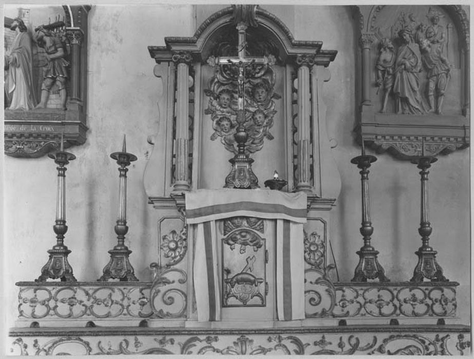 autel latéral nord, tabernacle, exposition (ancien maître-autel)