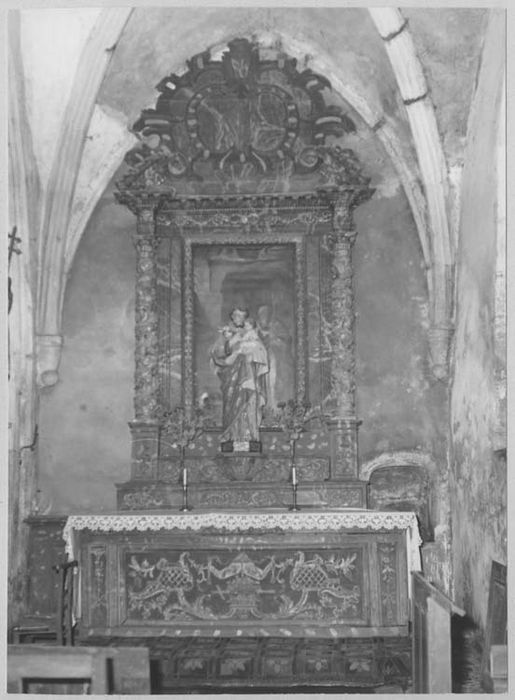 autel, retable latéral sud