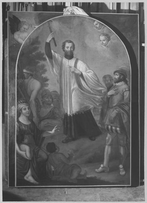 Tableau : la Prédication de saint François Xavier