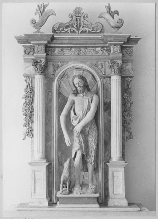 retable, statue : Saint Jean-Baptiste