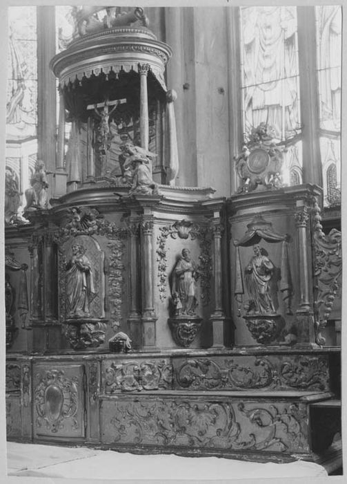 autel, retable, tabernacle, exposition (maître-autel)