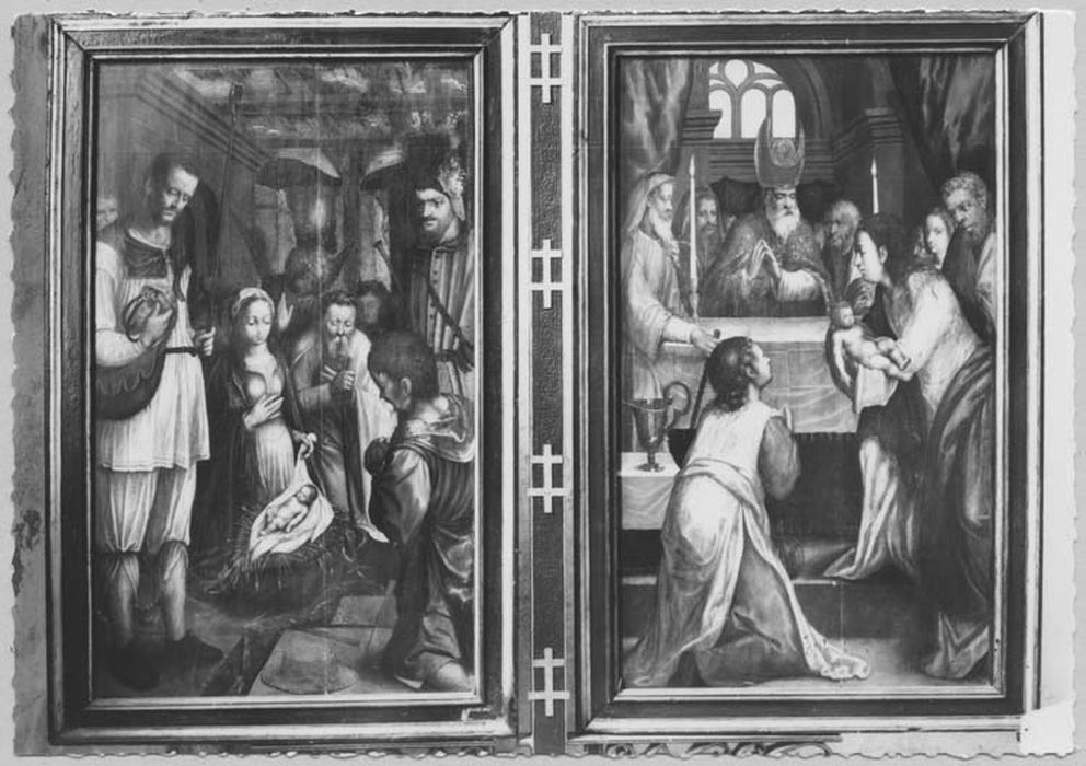 2 tableaux : l’Adoration des Bergers et Présentation au temple