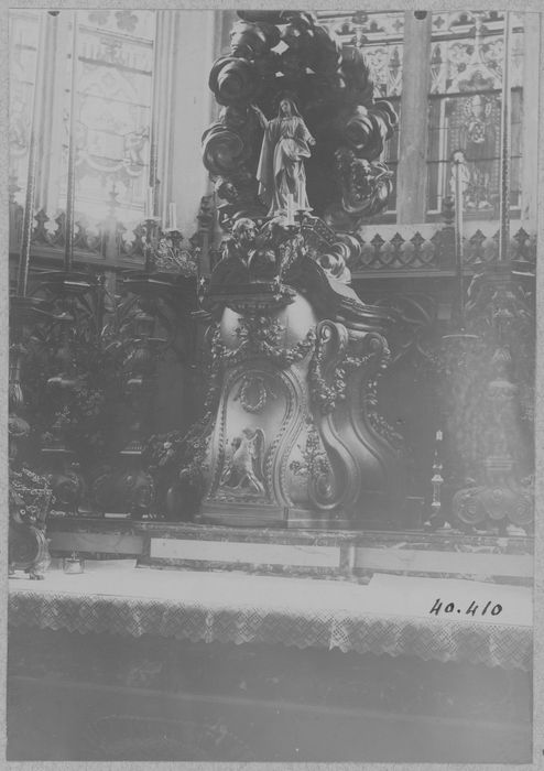 autel, tabernacle, 6 chandeliers (maître-autel)