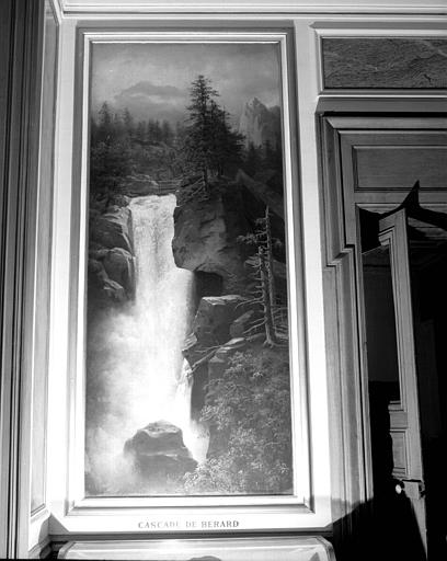 Peinture murale du musée minéralogique : Cascade du Bérard