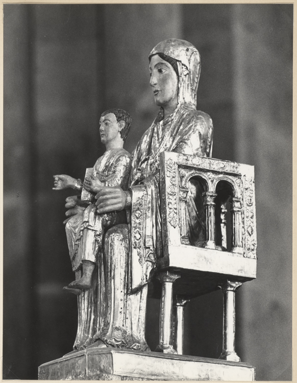 Statue : Vierge en majesté ; Argent