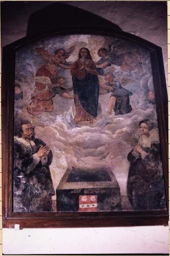 tableau : L' Assomption, avec donateurs et armoiries