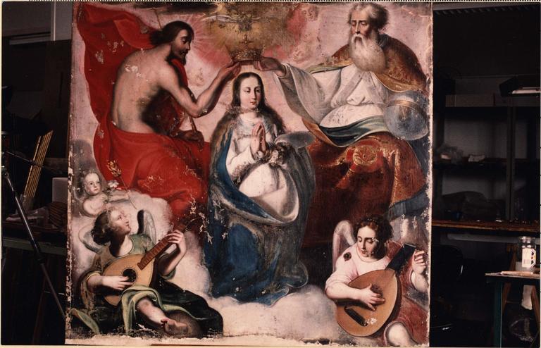 tableau : Le Couronnement de la Vierge - © Ministère de la Culture (France), Médiathèque du patrimoine et de la photographie (objets mobiliers), tous droits réservés
