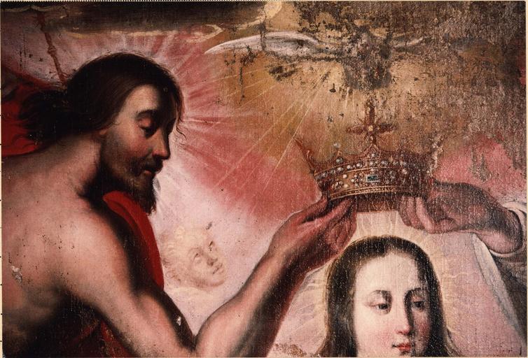 tableau : Le Couronnement de la Vierge, détail - © Ministère de la Culture (France), Médiathèque du patrimoine et de la photographie (objets mobiliers), tous droits réservés