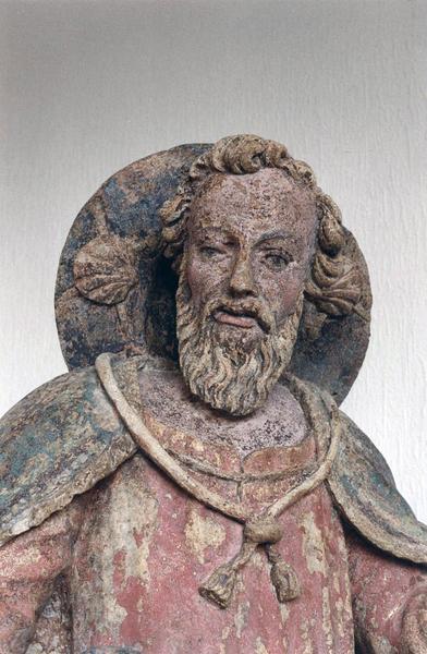 statue : saint Jacques, partie de haut