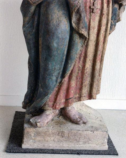 statue : saint Jacques, partie de bas