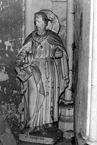 statue : saint Jacques, profil gauche