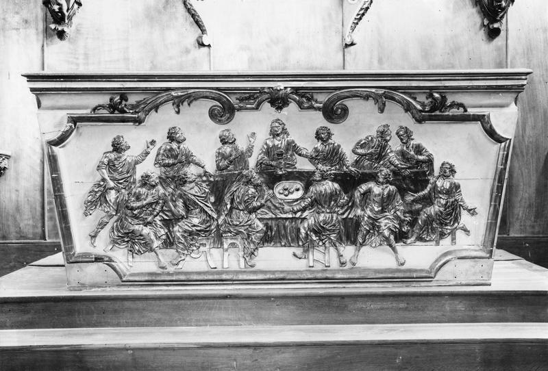 autel, bas-relief : La Cène (maître-autel)