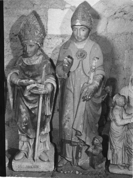 Groupe sculpté : Saint Valérien au donateur