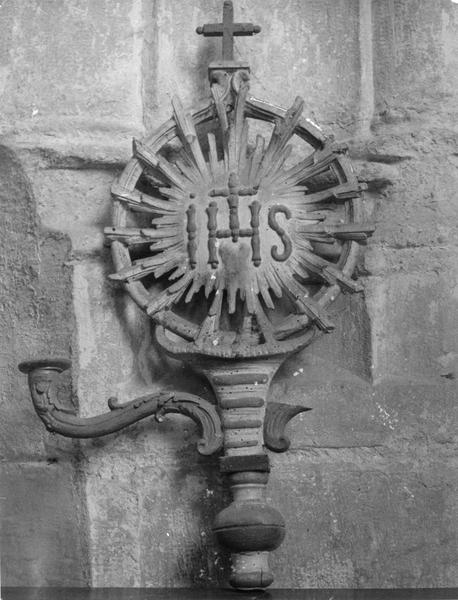 bâton de procession de confrérie du Saint-Sacrement