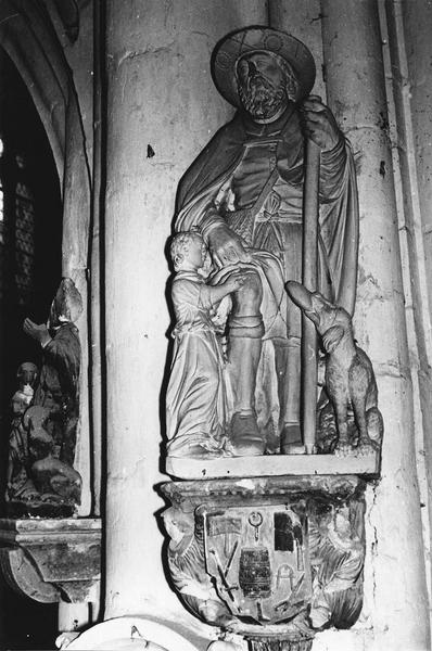 statue, socle : saint Roch - © Ministère de la Culture (France), Médiathèque du patrimoine et de la photographie (objets mobiliers), tous droits réservés