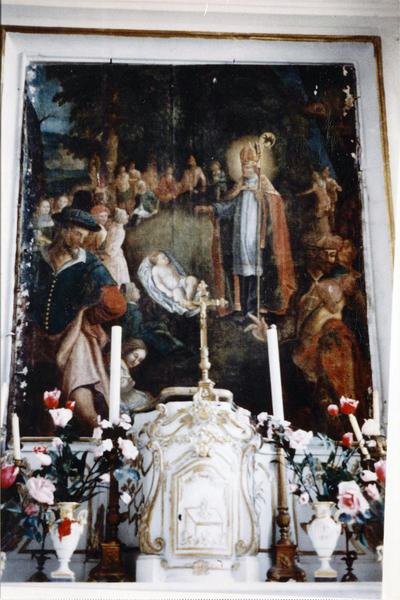 tableau : Ex-voto à saint Edme par Marc-Antoine de Beaujeu