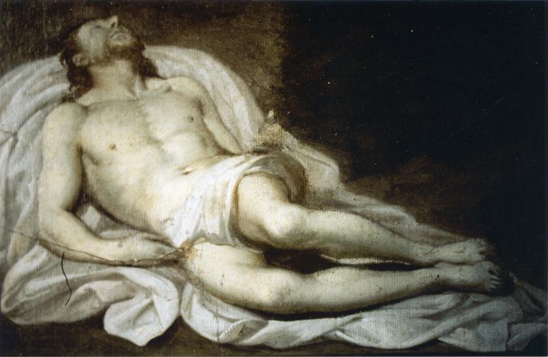 tableau : Le Christ mort, détail