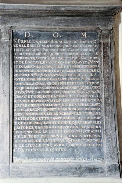 plaque commémorative de Pierre Camelin et d'Edmée Balley, sa femme