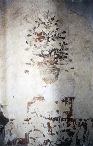 peinture monumentale : Vasque de fleurs posée sur un soubassement - © Ministère de la Culture (France), Médiathèque du patrimoine et de la photographie (objets mobiliers), tous droits réservés