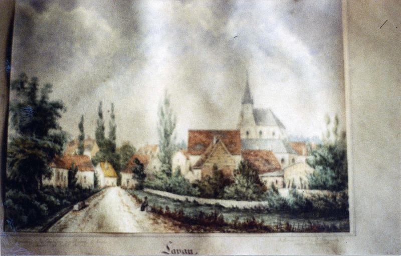 aquarelle : Le Village de Lavau - © Ministère de la Culture (France), Médiathèque du patrimoine et de la photographie (objets mobiliers), tous droits réservés