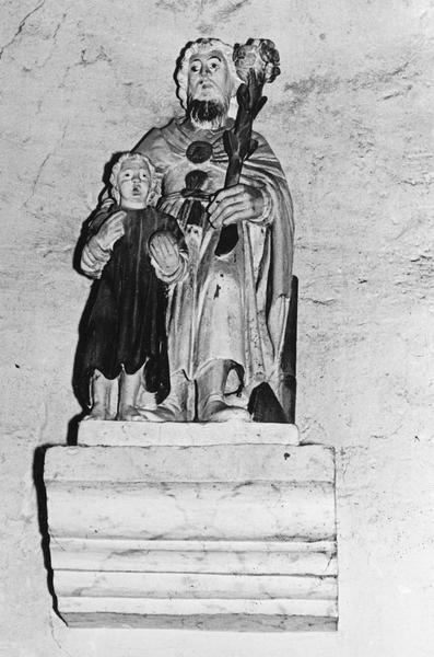 groupe sculpté : saint Joseph et l'Enfant Jésus