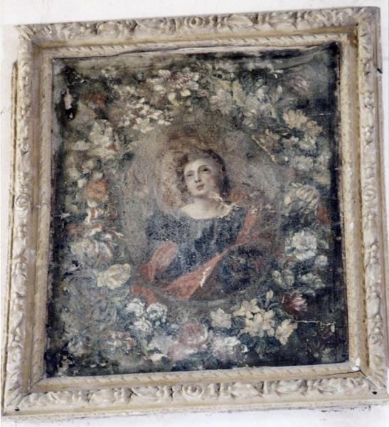 tableau : Vierge entourée d'une couronne de fleurs - © Ministère de la Culture (France), Médiathèque du patrimoine et de la photographie (objets mobiliers), tous droits réservés