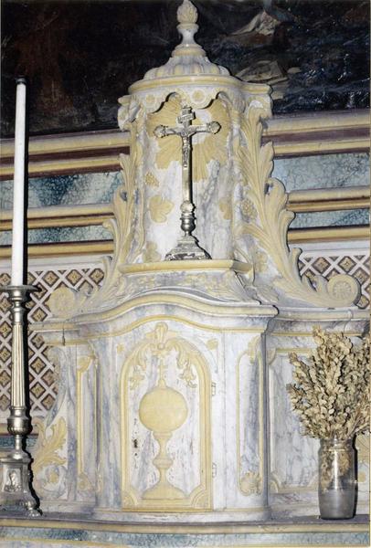 autel, retable, tabernacle (maître-autel), détail