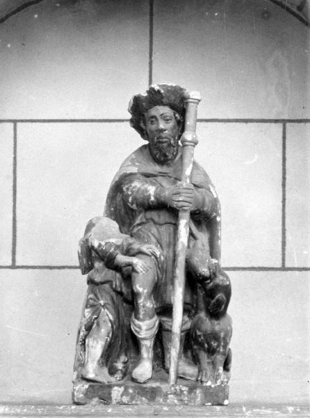 groupe sculpté : saint Roch