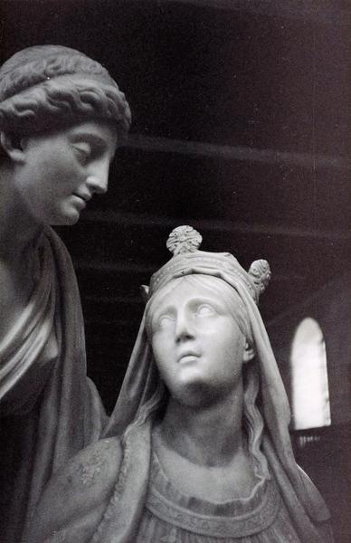 monument funéraire de la reine Marguerite de Bourgogne, détail du visage