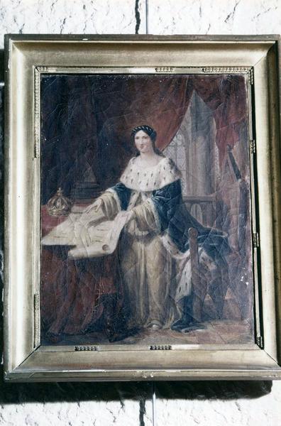 tableau, cadre : Marguerite de Bourgogne (étude)