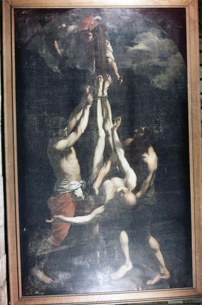 tableau du maître-autel : la crucifixion de saint Pierre