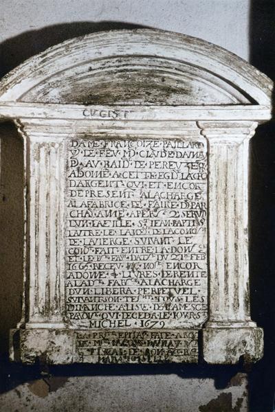 plaque commémorative à la mémoire de F. Paillard - © Ministère de la Culture (France), Médiathèque du patrimoine et de la photographie (objets mobiliers), tous droits réservés