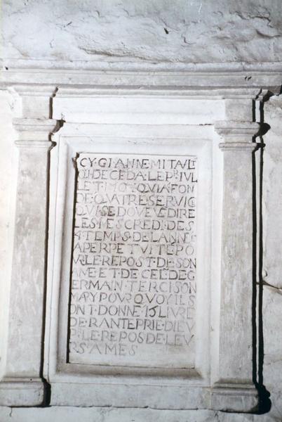 plaque funéraire d'Anne Mitault et de Germain Terci - © Ministère de la Culture (France), Médiathèque du patrimoine et de la photographie (objets mobiliers), tous droits réservés