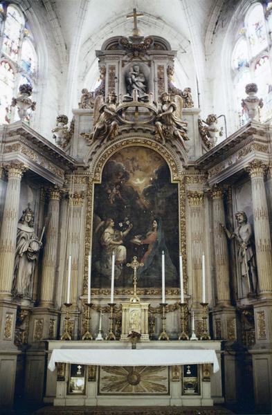 autel, retable, statue, tableau : L' Annonciation (maître-autel)