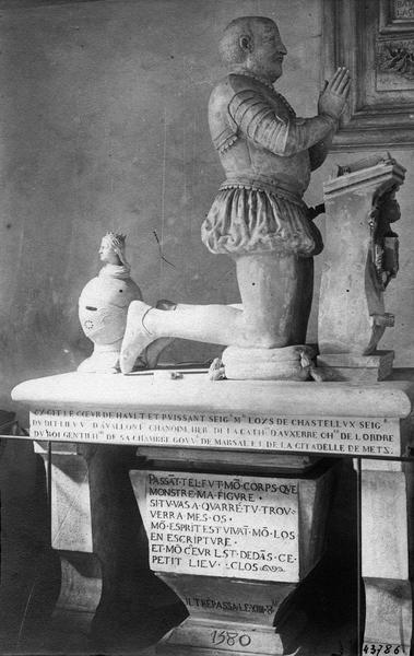 tombeau de Louis de Chastellux, gouverneur de Marsal et de Metz - © Ministère de la Culture (France), Médiathèque du patrimoine et de la photographie (objets mobiliers), tous droits réservés