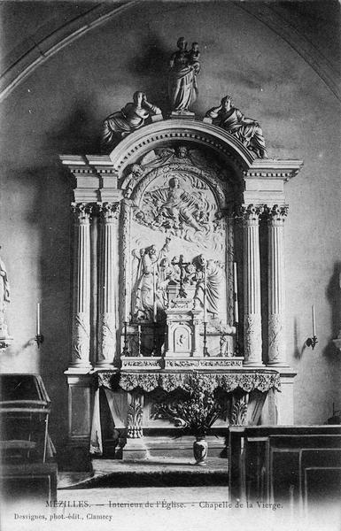 autel et retable de la chapelle de la Vierge