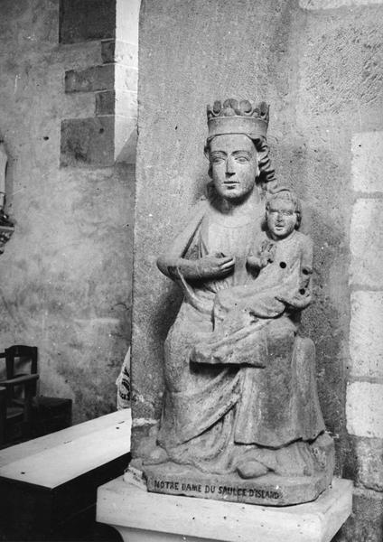 statue : Vierge à l'Enfant, dite Notre-Dame du Saulce d'Island