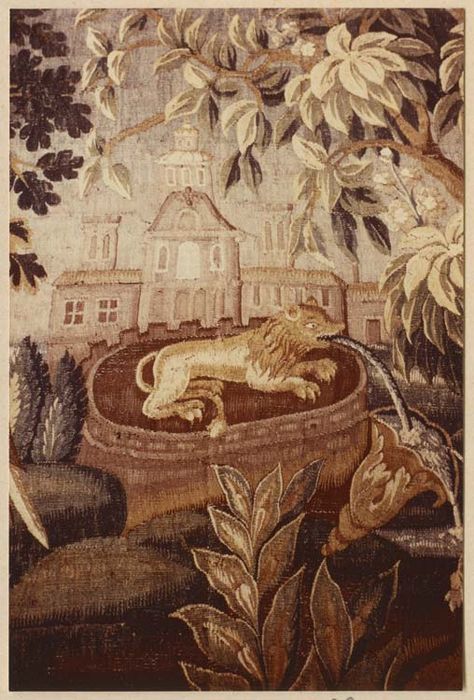 pièce murale (verdure, tapisserie à bordure)
