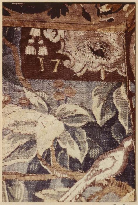 pièce murale (verdure, tapisserie à bordure)