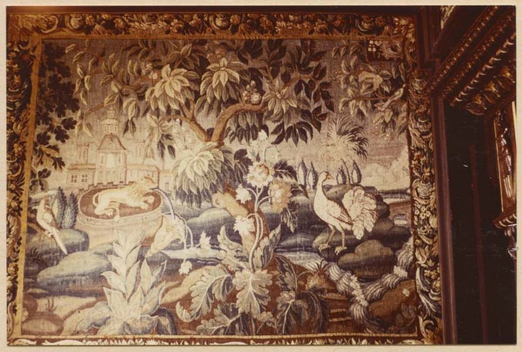 pièce murale (verdure, tapisserie à bordure)